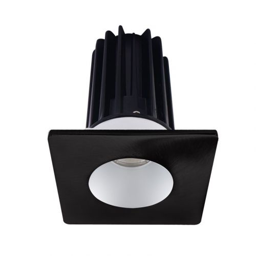 Lotus 15 Watt 2" LED Recessed Downlight - Alzak Reflector - Square Black Trim - 24° - 3000K - 1,000 Lumens - 120V