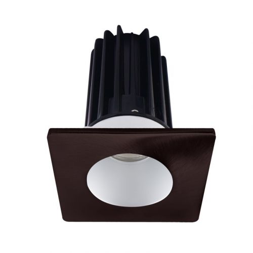 Lotus 15 Watt 2" LED Recessed Downlight - Alzak Reflector - Square Bronze Trim - 38º - 3000K - 1,000 Lumens - 120V