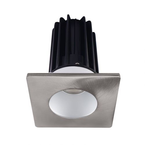 Lotus 15 Watt 2" LED Recessed Downlight - Alzak Reflector - Square Brushed Nickel Trim - 38º - 4000K - 1,020 Lumens - 120V