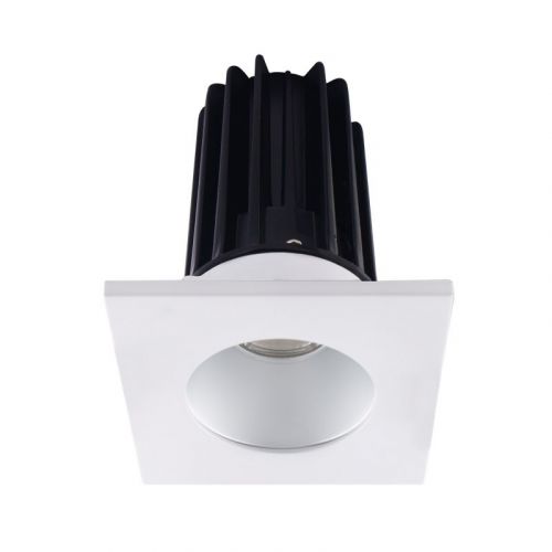 Lotus 15 Watt 2" LED Recessed Downlight - Alzak Reflector - Square White Trim - 38º - 4000K - 1,020 Lumens - 120V