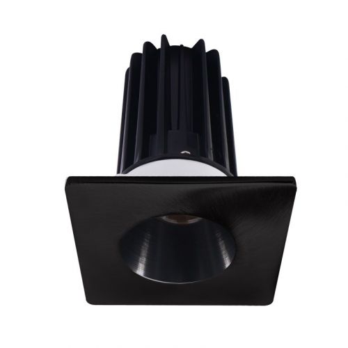 Lotus 15 Watt 2" LED Recessed Downlight - Black Reflector - Square Black Trim - 24° - 4000K - 1,020 Lumens - 120V