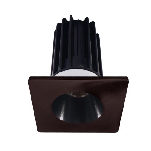 Lotus 15 Watt 2" LED Recessed Downlight - Black Reflector - Square Bronze Trim - 24° - 4000K - 1,020 Lumens - 120V
