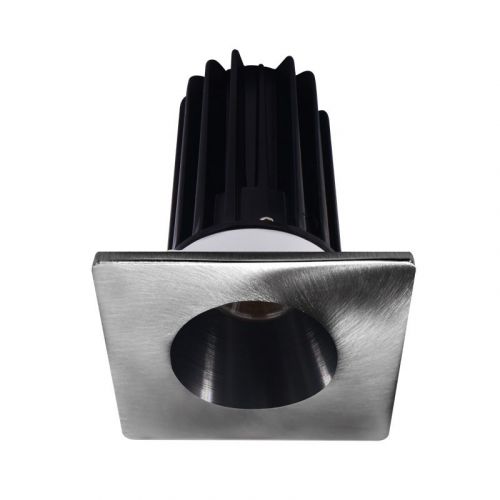 Lotus 15 Watt 2" LED Recessed Downlight - Black Reflector - Square Chrome Trim - 38º - 4000K - 1,020 Lumens - 120V