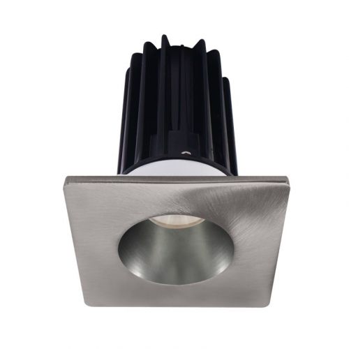 Lotus 15 Watt 2" LED Recessed Downlight - Chrome Reflector - Square Brushed Nickel Trim - 24° - 4000K - 1,020 Lumens - 120V