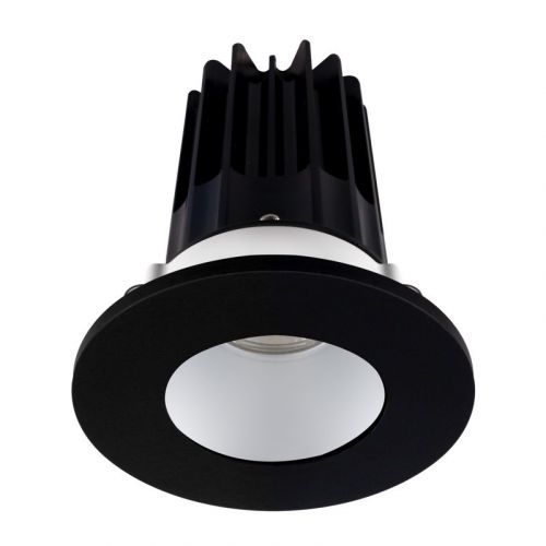 Lotus 8 Watt 2" LED Recessed Downlight - Alzak Reflector - Black Trim - 38º - 3000K - 600 Lumens - 120V