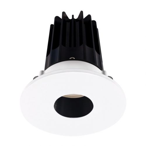 Lotus 8 Watt 2" LED Recessed Downlight - Black Reflector - White Pinhole Trim - 3000K - 600 Lumens - 120V