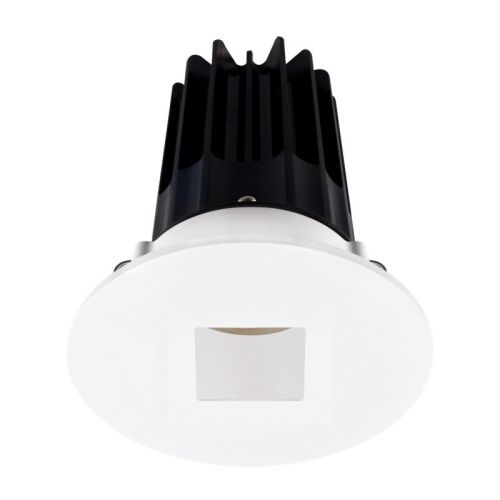 Lotus 8 Watt 2" LED Recessed Downlight - White Reflector - White Square Pinhole Trim - 4000K - 620 Lumens - 120V