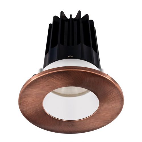 Lotus 15 Watt 2" LED Recessed Downlight - White Reflector - Copper Trim - 24° - 4000K - 1,020 Lumens - 120V
