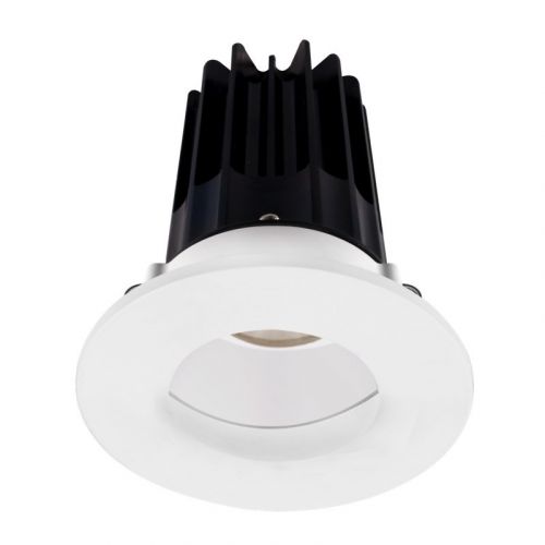 Lotus 15 Watt 2" LED Recessed Downlight - White Reflector - White Wall Wash Trim - 3000K - 1,000 Lumens - 120V