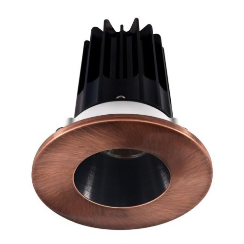 Lotus 15 Watt 2" LED Recessed Downlight - Black Reflector - Copper Trim - 24° - 2700K - 980 Lumens - 120V