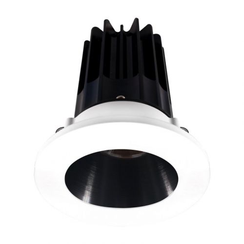 Lotus 15 Watt 2" LED Recessed Downlight - Black Reflector - White Trim - 24° - 4000K - 1,020 Lumens - 120V