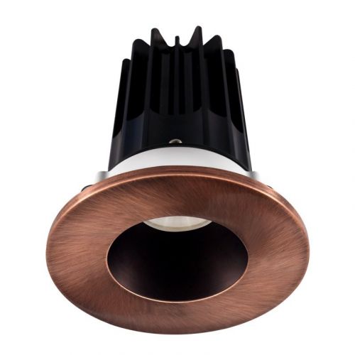 Lotus 8 Watt 2" LED Recessed Downlight - Bronze Reflector - Copper Trim - 38º - 2700K - 580 Lumens - 120V