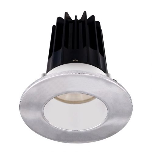 Lotus 8 Watt 2" LED Recessed Downlight - White Reflector - Chrome Trim - 38° - 2700K - 580 Lumens - 120V