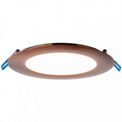 Lotus 17 Watt 6" Ultimate Super Thin Round Recessed LED Downlight - 3000K - 980 Lumens - Brushed Copper