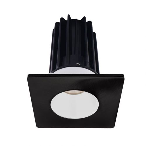 Lotus 15 Watt 2" LED Recessed Downlight - White Reflector - Square Black Trim - 24° - 4000K - 1,020 Lumens - 120V