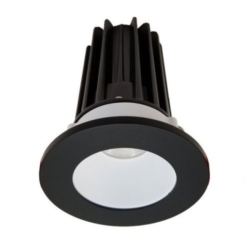 Lotus 15 Watt 2" LED Recessed Downlight - White Reflector - Black Trim - 38º - 3000K - 1,000 Lumens - 120V