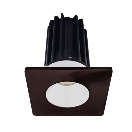 Lotus 8 Watt 2" LED Recessed Downlight - White Reflector - Square Bronze Trim - 24° - 4000K - 620 Lumens - 120V