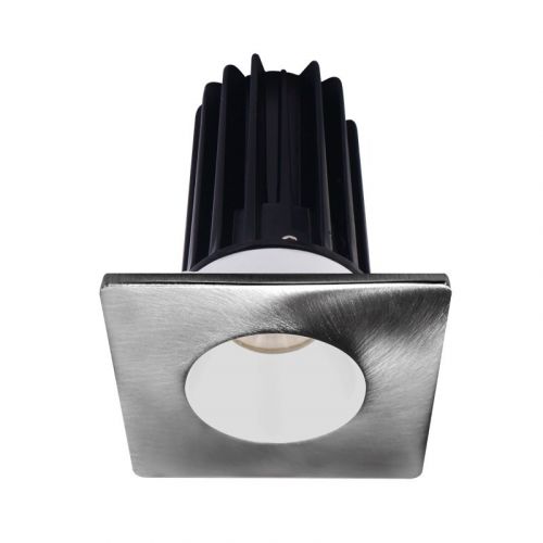 Lotus 15 Watt 2" LED Recessed Downlight - White Reflector - Square Chrome Trim - 24° - 4000K - 1,020 Lumens - 120V