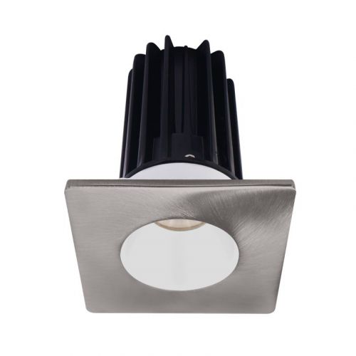 Lotus 8 Watt 2" LED Recessed Downlight - White Reflector - Square Brushed Nickel Trim - 24° - 4000K - 620 Lumens - 120V