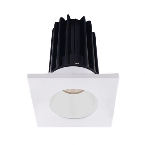 Lotus 15 Watt 2" LED Recessed Downlight - White Reflector - Square White Trim - 38º - 4000K - 1,020 Lumens - 120V