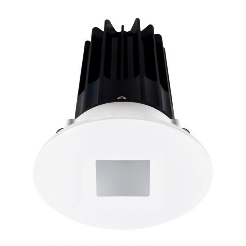 Lotus 8 Watt 2" LED Recessed Downlight - Alzak Reflector - White Square Pinhole Trim - 2700K - 580 Lumens - 120V